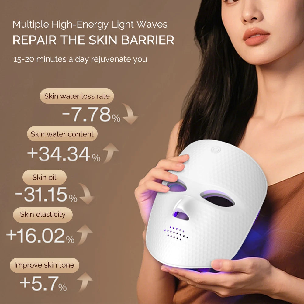 7-Color LED Light Therapy Face Mask — Anti-Ageing Skin Rejuvenation