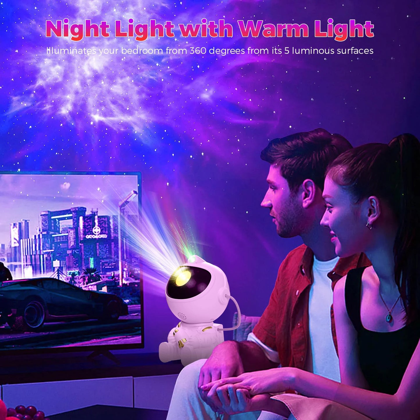 Astronaut Galaxy Projector — Star Night Light for Bedroom
